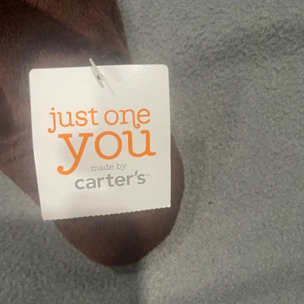 Just one You by Carters NEWBORN Brown Hooded Kids One Piece NWT